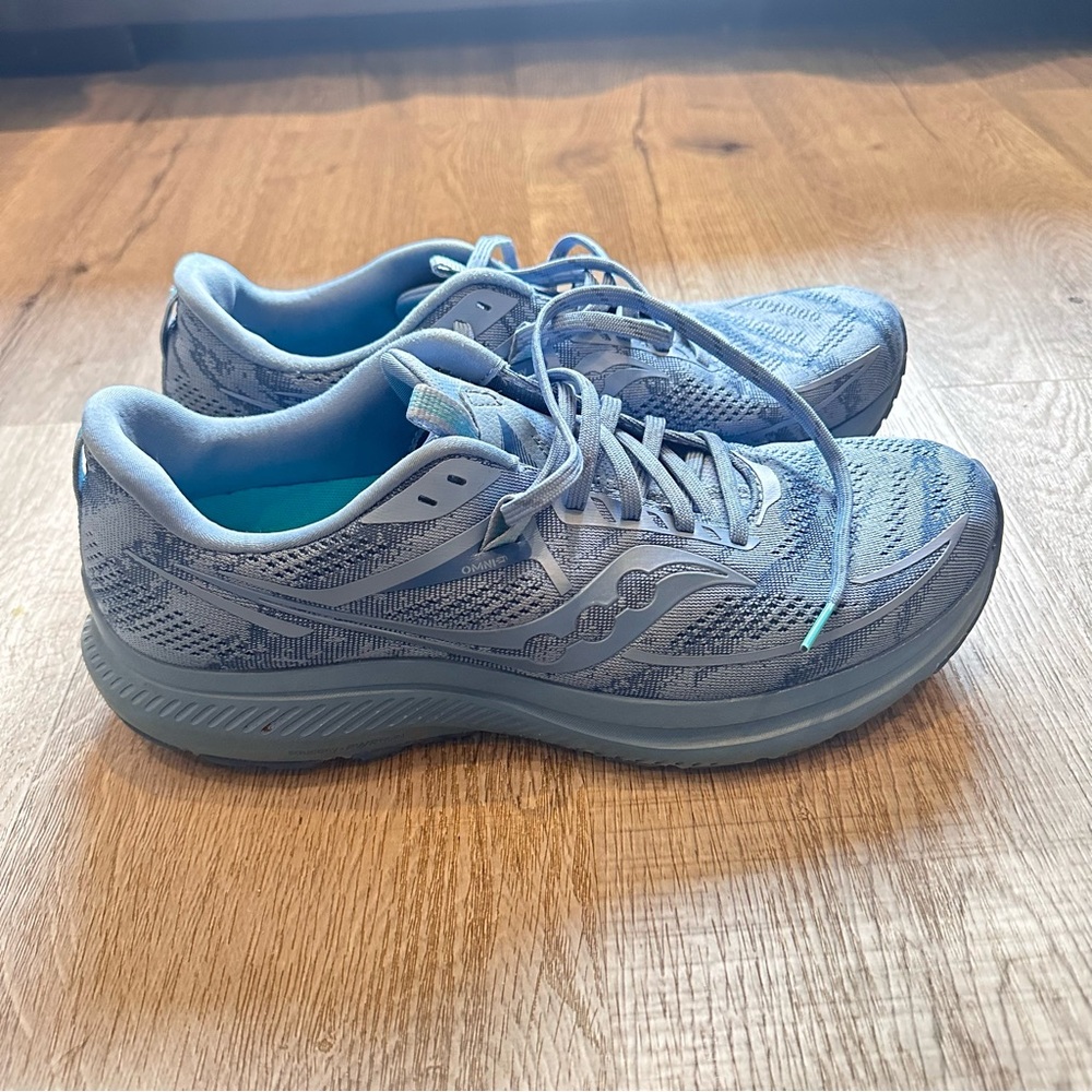 Saucony Omni 21 skyway blue running training sneakers size 12 - Picture 2 of 10